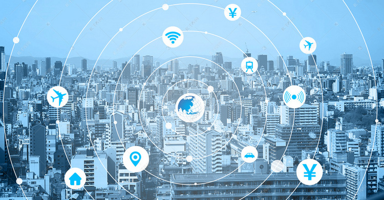 科技城市信息技术背景图片免费下载